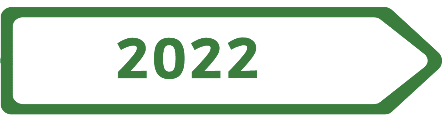 flecha verde indicando año 2022