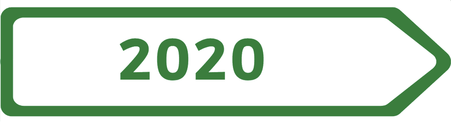 flecha verde indicando año 2020