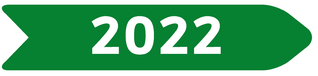 cuadro verde indicando año 2022
