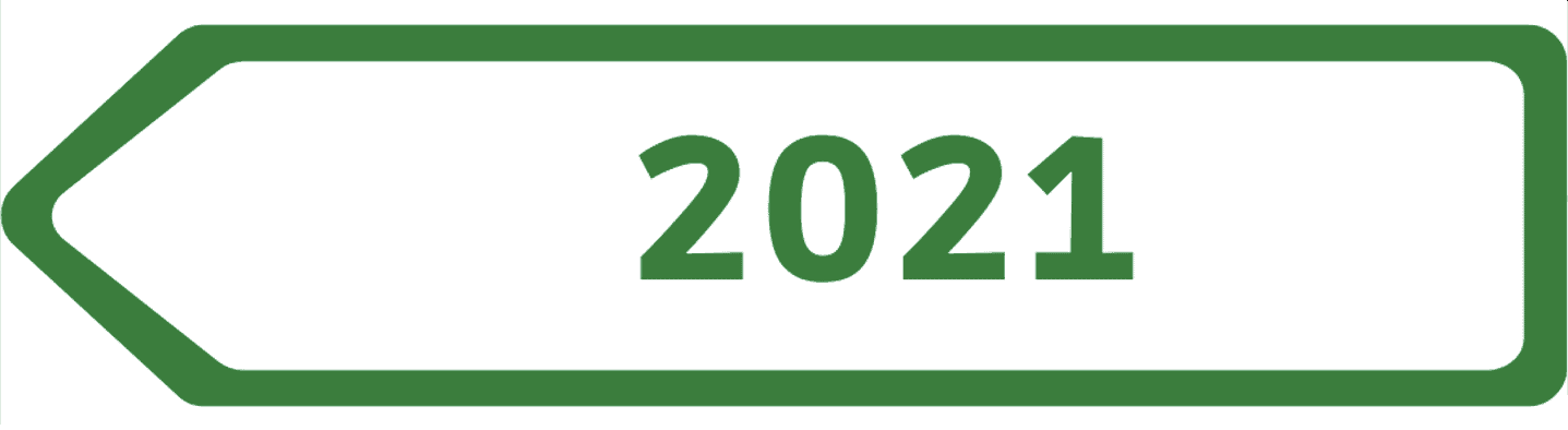flecha verde indicando año 2021